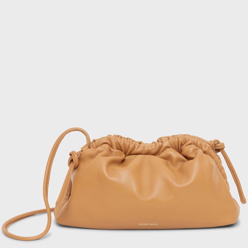 Women\'s Mansur Gavriel Mini Cloud Clutch Bags Light Brown | AU M594MJ